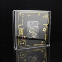 Set Zippo Double Armor - Ingranaggi luminosi cinetici Steampunk - Parti mobili e accendino Centipede Industrial Art