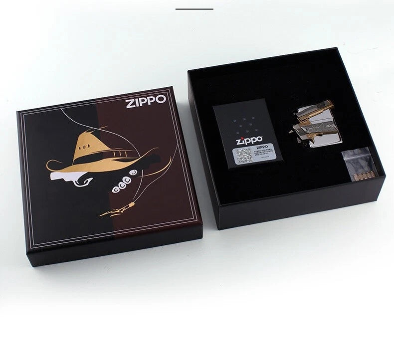 ZIPPO Gun Design Oil Lighter – Heavy Metal Custom Model | New