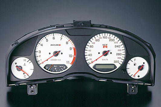 NISMO White Speedometer Cluster – Nissan Skyline R34 GT-R (BNR34) | Genuine OEM | New