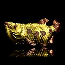 Zippo Double Armor Brass Arowana Fish Custom Art Lighter – Heavy Solid Brass