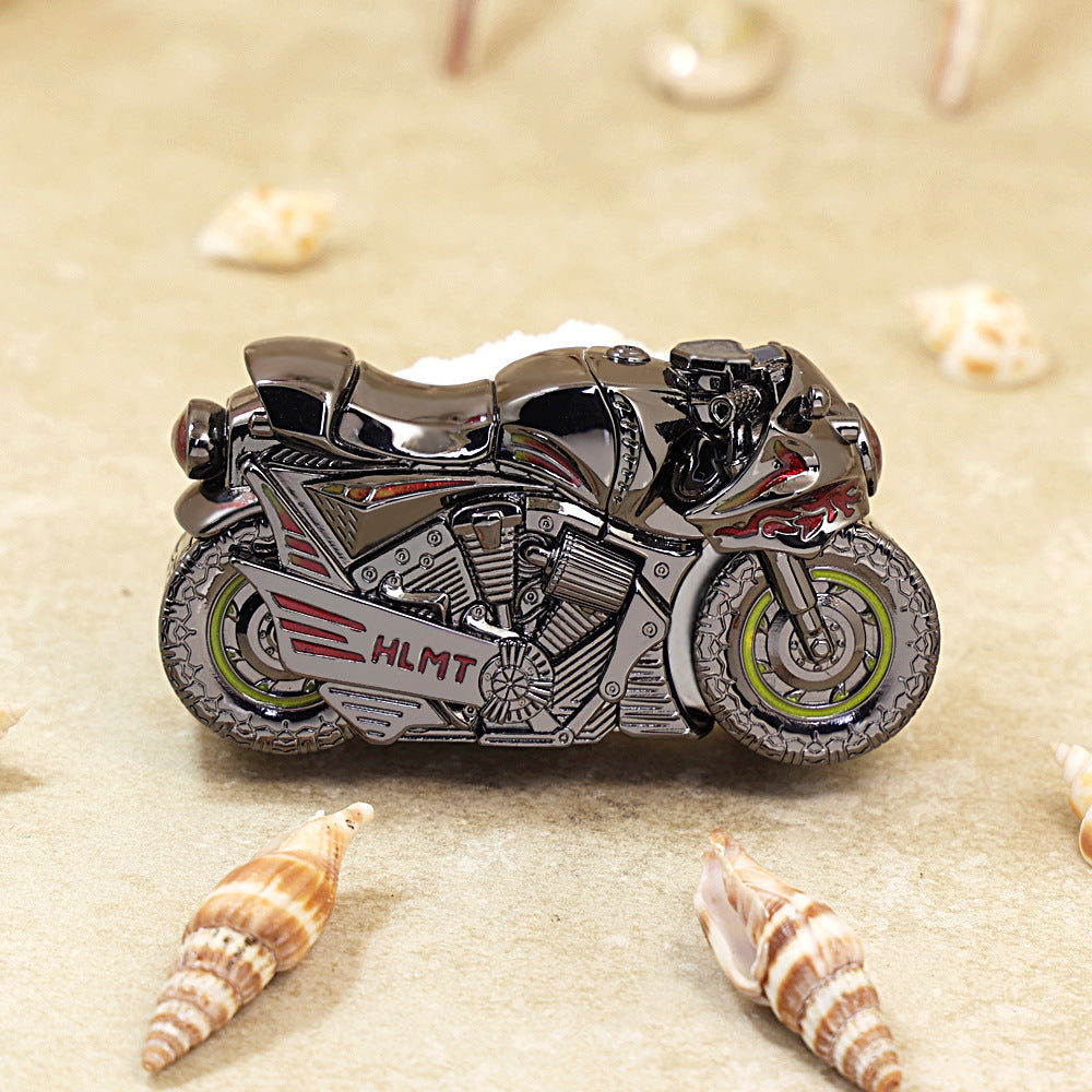 Zippo Lighter Cyberpunk Motorcycle Luminous Double Armor Brass Sci-Fi Gift NEW