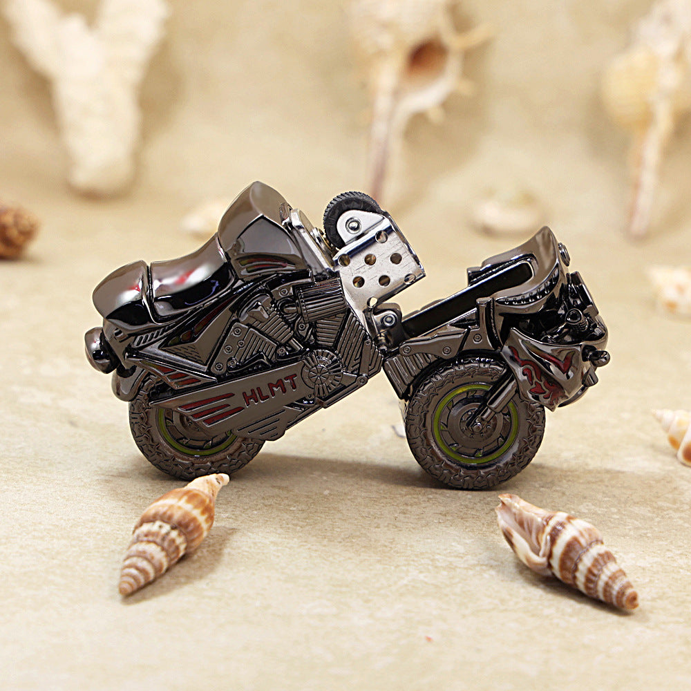 Zippo Lighter Cyberpunk Motorcycle Luminous Double Armor Brass Sci-Fi Gift NEW