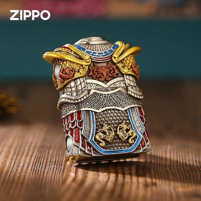 Zippo Lighter Sun Wukong Monkey King Double Armor Case Luminous Statue